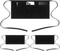 Jubatus 3 Pack 100% Cotton Server Apron with 3 Pockets for Women Men