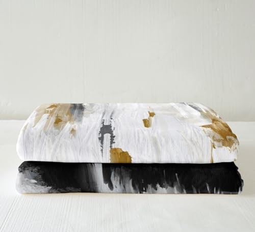 Erosebridal Black Grey Abstract Sherpa Throw Blanket Twin 60"x80"