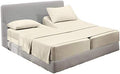 Split King Ivory Solid Sheets Sets for Adjustable Bed Cotton, 800