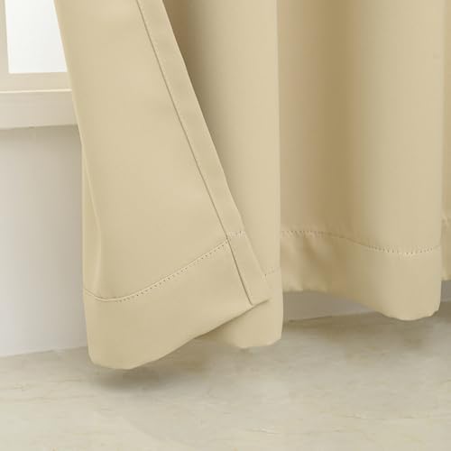 Pickluc Grommet Blackout Curtains 84 Inches Long 2 Panels, Light