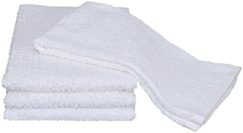 Atlas 48-Pack Towels Kitchen Bar Mop 16x19-100% Cotton Solid White