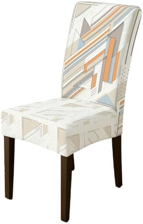 Geometric Chair Covers for Dining Chairs, Modern Contemporary Lines