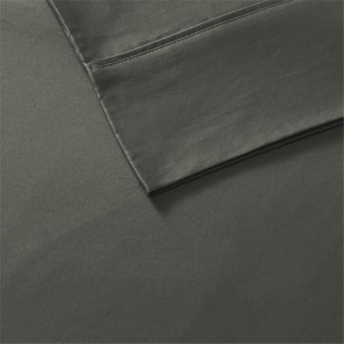 Pemberly Row 800 Thread Count Cotton Blend Sateen Sheet Set, Charcoal