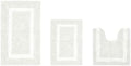 Better Trends 3 Piece Bathroom Rug Set 100% Cotton - Reversible, Soft