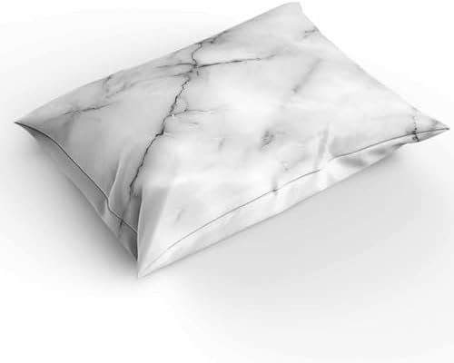 Duvet Cover Set Queen, Gray Marble Gradient Crack Art 3 Piece Bedding