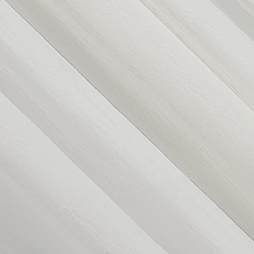 No. 918 Genevieve 2-Pack Linen Weave Sheer Semi-Sheer Rod Pocket