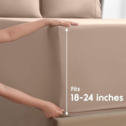 Nestl Extra Deep Queen Sheet Set - 6 Piece Breathable & Cooling Sheets