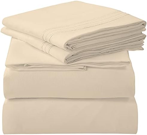 ROYALE LINENS 3 Piece Twin Sheets Set - Soft Brushed 1800 Microfiber