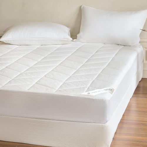 YOUR MOON Natural Wool Mattress Pad Queen Size, 100% Australian Wool