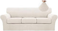 Turquoize 4 Piece Sofa Covers for 3 Cushion Couch Sofa Slipcover Soft