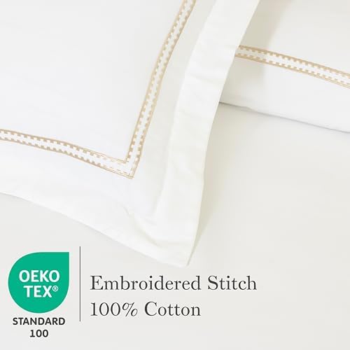Dreamology White Duvet Cover Luxury Hotel-Quality 100% Cotton Sateen