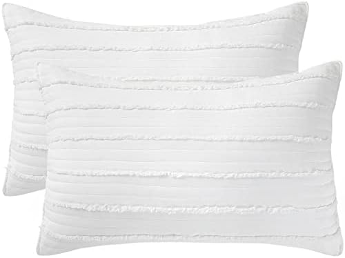 BOSOWOS Queen Size Pillow Shams Set of 2, Ultra Soft Breathable 20 x