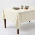 Urban Villa Tablecloth Cotton Tabletop 60x102 (8-10 Seats) Ivory