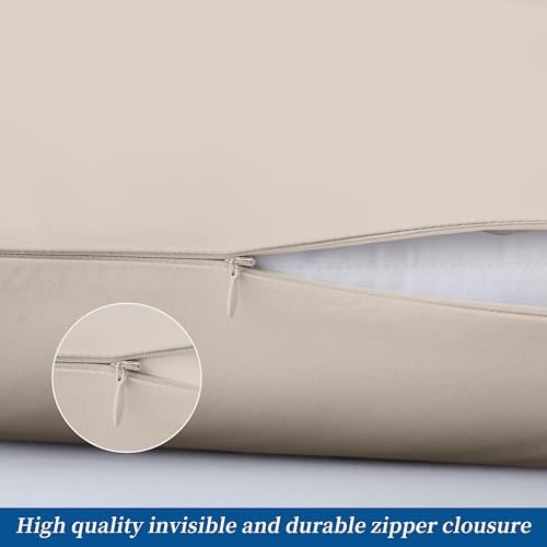Queen Size Pillow Protector Set of 2, 100% Egyptian Cotton Pillow