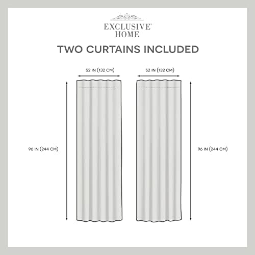 Exclusive Home Belgian Sheer Hidden Tab Top Curtain Panel Pair