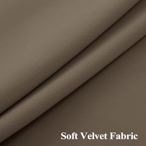 Frelement 120 Inches Long Full Blackout Curtains Luxury Velvet