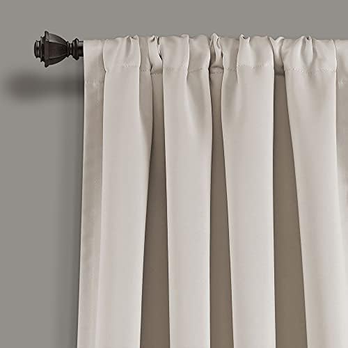 Lush Decor Insulated Rod Pocket Room Darkening Window Curtain Panels