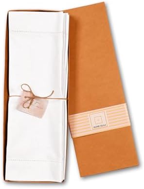 Home Ekaa White Table Runner 120 Inch – Cotton Linen Hemstitch