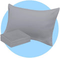 Avalon Bedding Pillow Cases Queen Size Grey Pillow Cases Set of 4