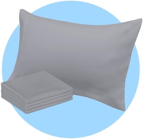 Avalon Bedding Pillow Cases Queen Size Grey Pillow Cases Set of 4