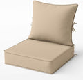 Outdoor Deep Seat Patio Cushions Set, 24×24×5 Inch Water Resistant &