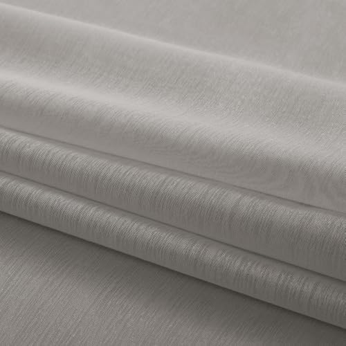 Mrs.Naturall 63 Inch Length Sheer Curtains for Bedroom 2 Panel Set