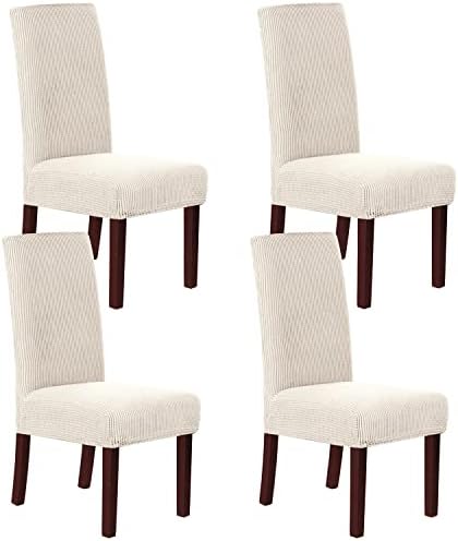 H.VERSAILTEX Stretch Dining Chair Covers Set of 4 Chair Covers for