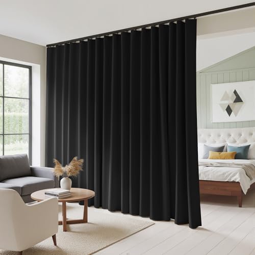 RYB HOME Total Blackout Curtain with 120 inches Wide for Bedroom