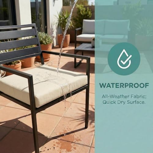 Outdoor Furniture Cushions 18"X18"X3", Waterproof Garden Lawn Patio