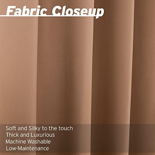 Home Fashion Room Darkening Curtains - 2 Panels - 52x96 - Taupe