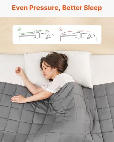 VEVOR Weighted Blanket 60 x 80 inch - Queen Size, 25 lbs Heavy Blanket