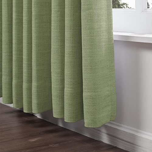 ChadMade Nature Color Linen Look Grommet Drape 63 Inches Long Curtian