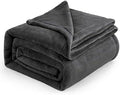 Bedsure GentleSoft Fleece Blankets Queen Size Dark Grey - Bed Blanket