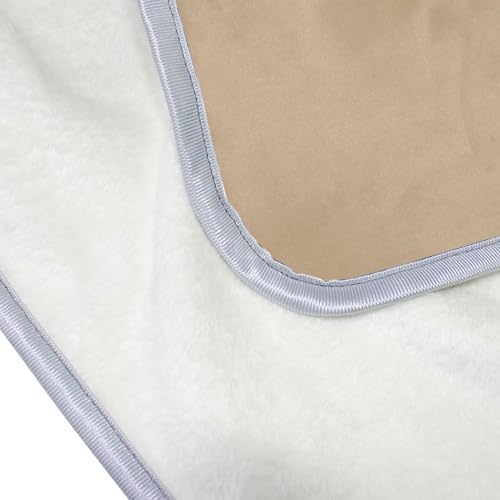 Tan Plush Throw Blankets for Bed Couch and Living Room Suitable 60x90