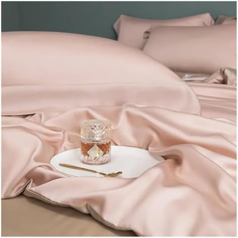 600TC Reversible Cream Brown Duvet Cover with Zipper Ties Soft Cooling