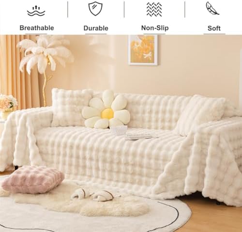 Manta extragrande de peluche de Conejo gris para sofá - Fundas suaves