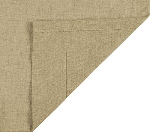 TWOPAGES Heavyweight Linen Textured Privacy Curtain 84 Inches Long
