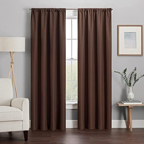 Blackout 100% Polyester Curtains for Living Room and Bedroom with Easy