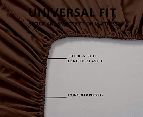 1 Fitted Sheet Only - 500 Thread Count Long Staple Combed, Pure