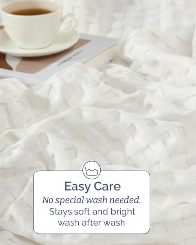 Cooling Waffle Blanket for Hot Sleepers - King Size, 108x90, Ivory