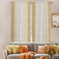 Brown Gray Window Curtains 72 Inch Length, Vintage Ombre Solid Color