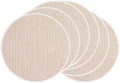 Beige Placemats Set of 6, 15 Inch Round for Kitchen & Dining Room