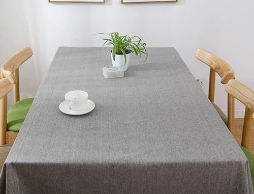 Linen Square Tablecloth 35x35 Inch Solid Color Dining Table Cover for