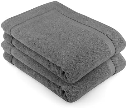 COTTON CRAFT Bath Mats - 2 Pack Tub Shower Floor Mat - 21x30- Charcoal