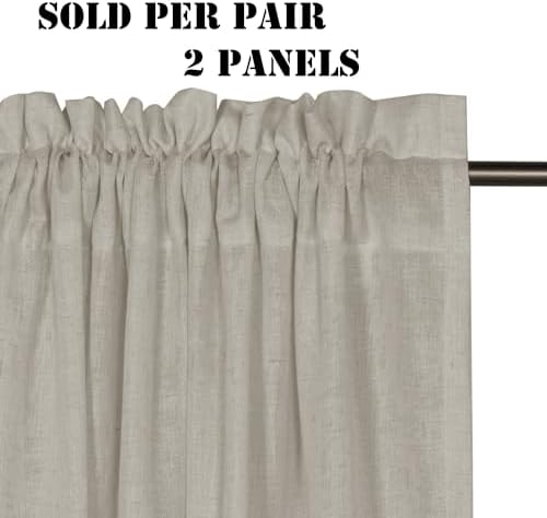 H.VERSAILTEX Linen Curtains Elegant Natural Linen Blended Curtains