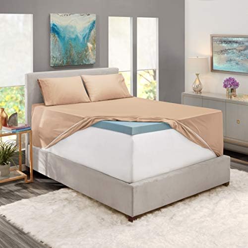 Nestl Twin XL Bed Sheet Set - Taupe - 3-Piece Extra Deep Pocket