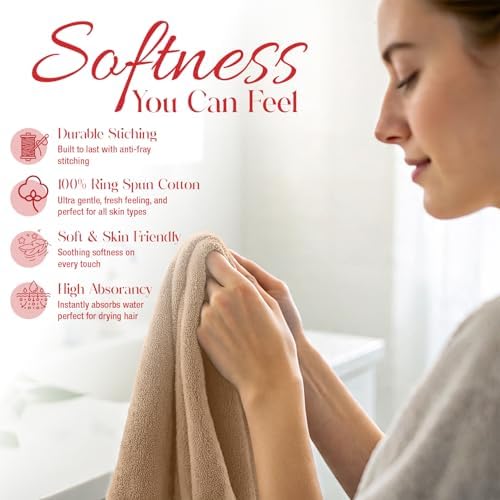 RIVERSIDE 60-Pack Cotton Washcloths – Soft & Absorbent Face Towels