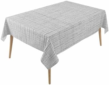 Abstract Solid-color Linen Texture Rectangle Tablecloth