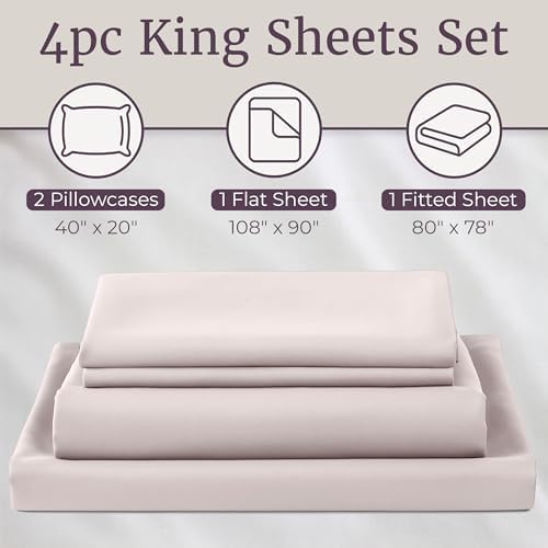 Brushed Microfiber Sheet Set-4 Piece Bed Linens-Fitted & Flat Sheets