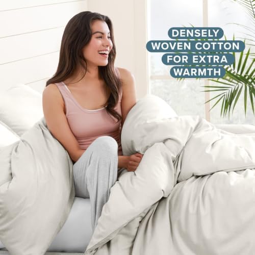 Bare Home Flannel Duvet Cover Set (Twin/Twin XL, Cream)